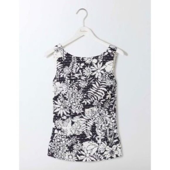 BODEN Vanda Broderie Top Navy & White Eyelet Size 6 - Picture 3 of 8